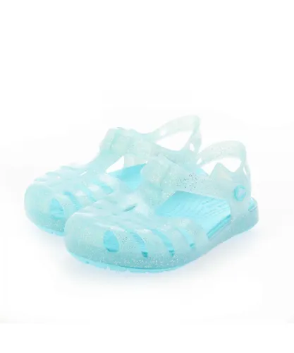 Crocs Girls Girl's Kids Isabella Glitter Sandal in Turquoise Textile