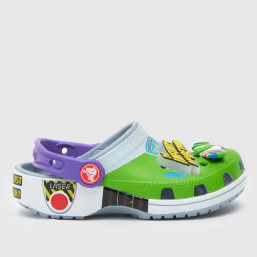 Crocs Green Multi Classic toy Story Buzz Clog Boys Junior Sandals
