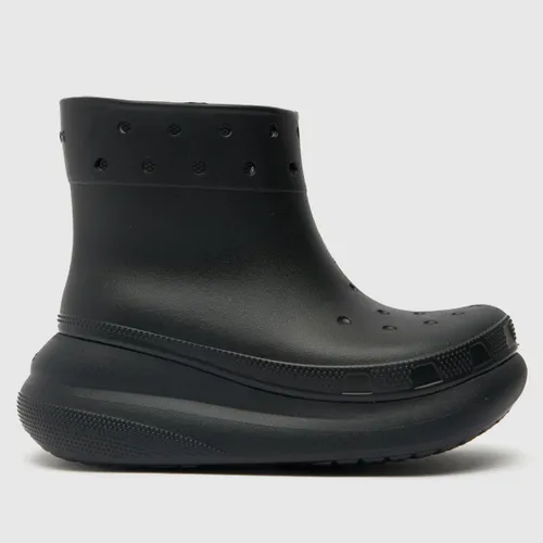 Crocs Ladies Black Classic Crush Rainboot Boots
