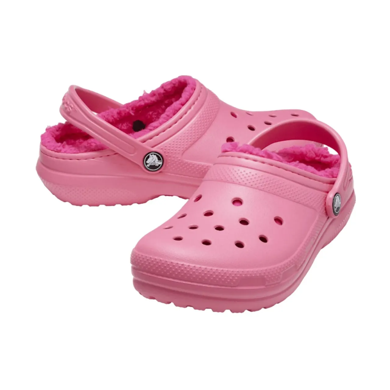 Crocs , Logo Rubber Sandals with Fabric Lining ,Pink female, Sizes: