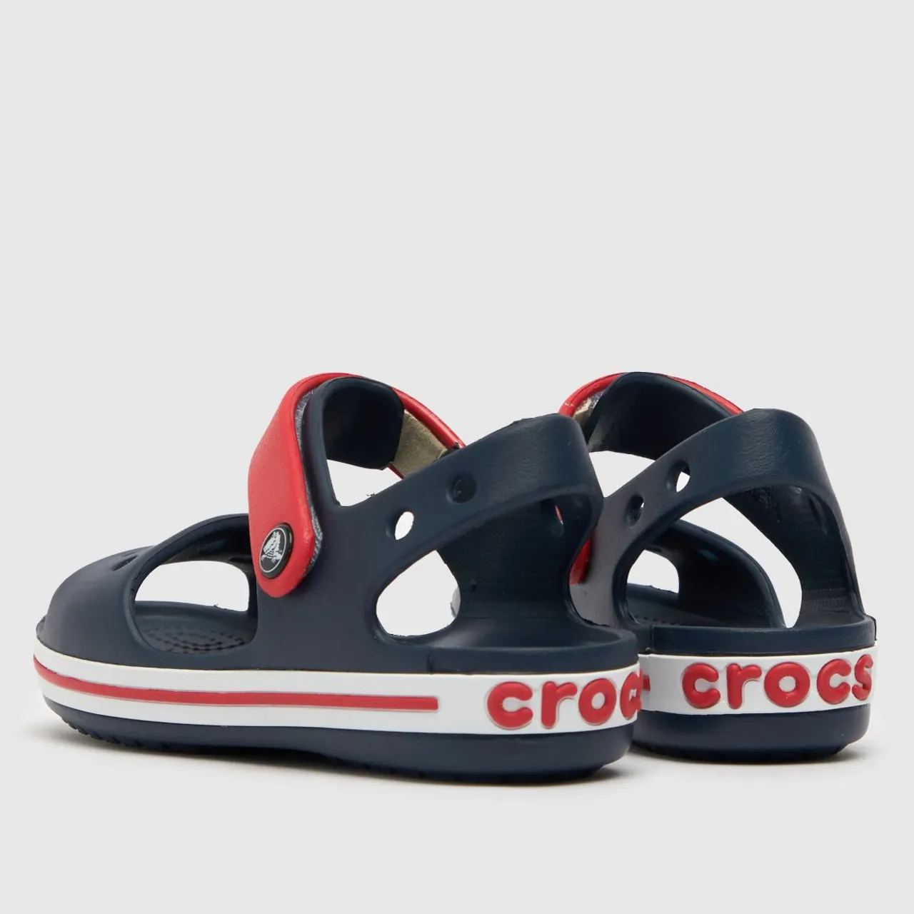 Crocs Navy & Red Crocband Boys Junior Sandals