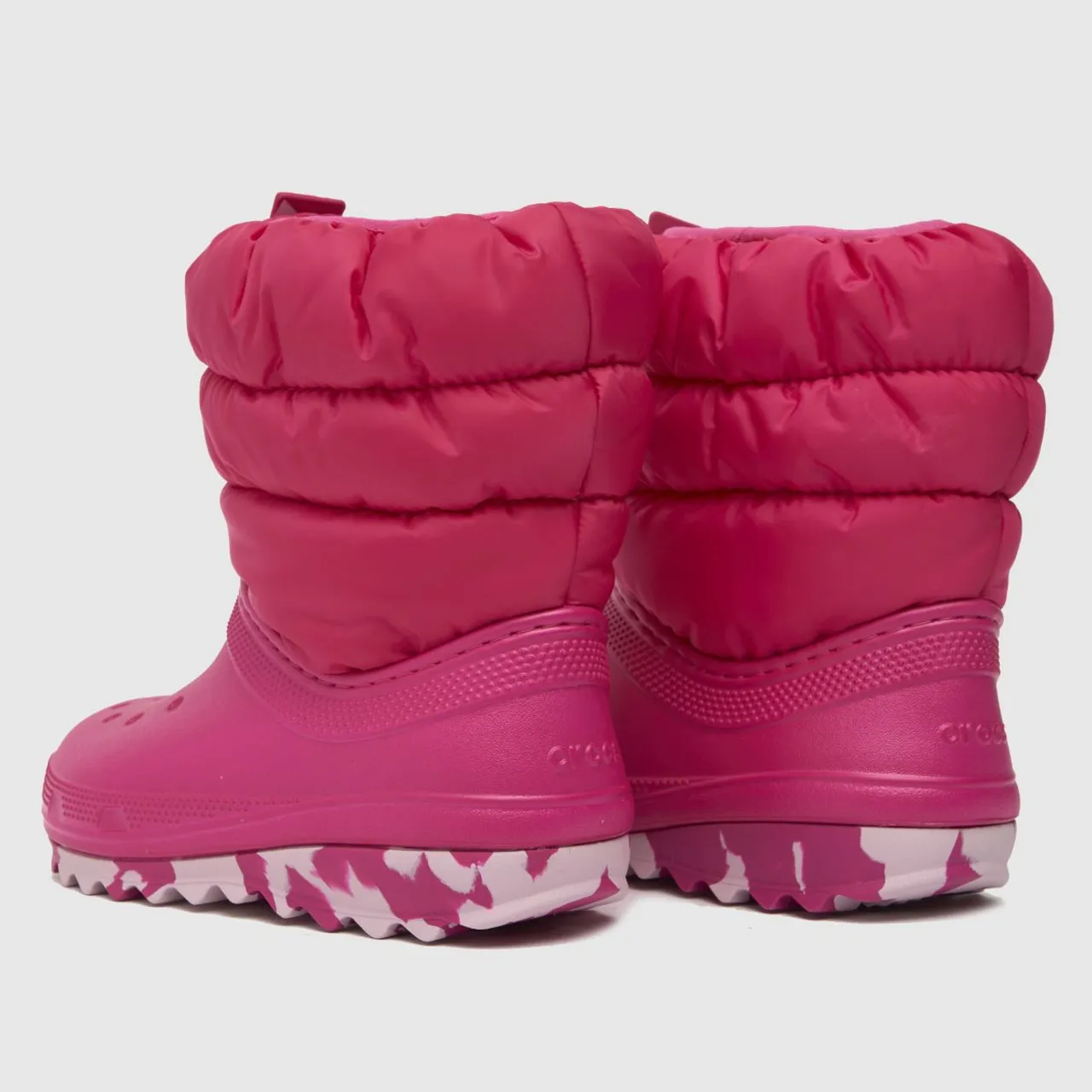 Crocs Pink Classic Neo Puff Girls Junior Boots