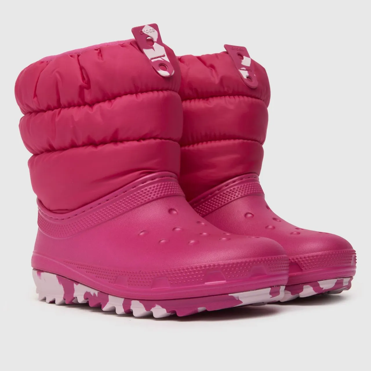 Crocs Pink Classic Neo Puff Girls Junior Boots