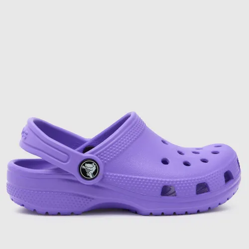 Crocs Purple Classic Clog Girls Junior Sandals