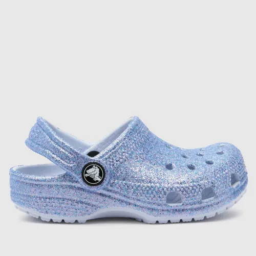 Crocs Purple Classic Glitter Clog Girls Toddler Sandals