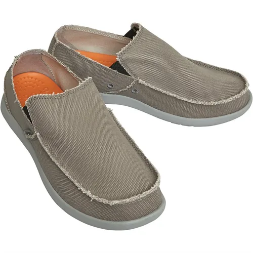 Crocs Santa Cruz Slip On Shoes Charcoal/Light Grey