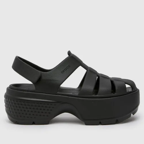Crocs Stomp Fisherman Sandals in Black