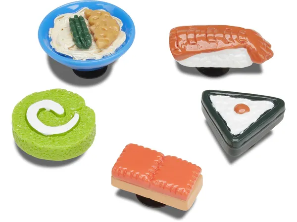 Crocs Unisex's 3D Mini Sushi Party 5 Pack Shoe Charms