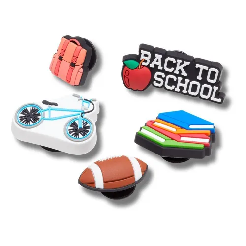 Crocs Unisex's Back to School 5 Pack Shoe Charms