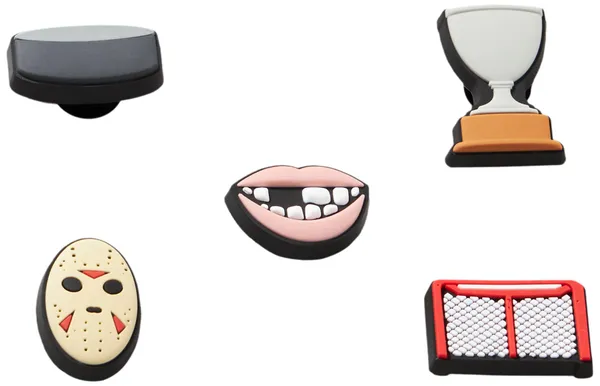Crocs Unisex's Hockey Fan 5 Pack Shoe Charms