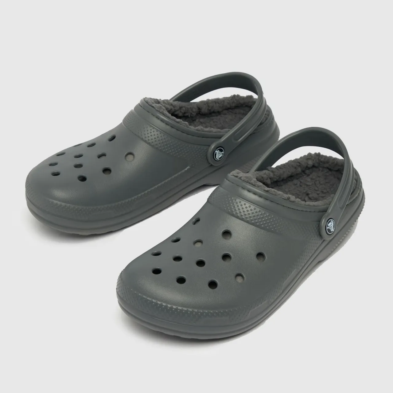 Crocs Warm Lined Clog Sandals In Grey