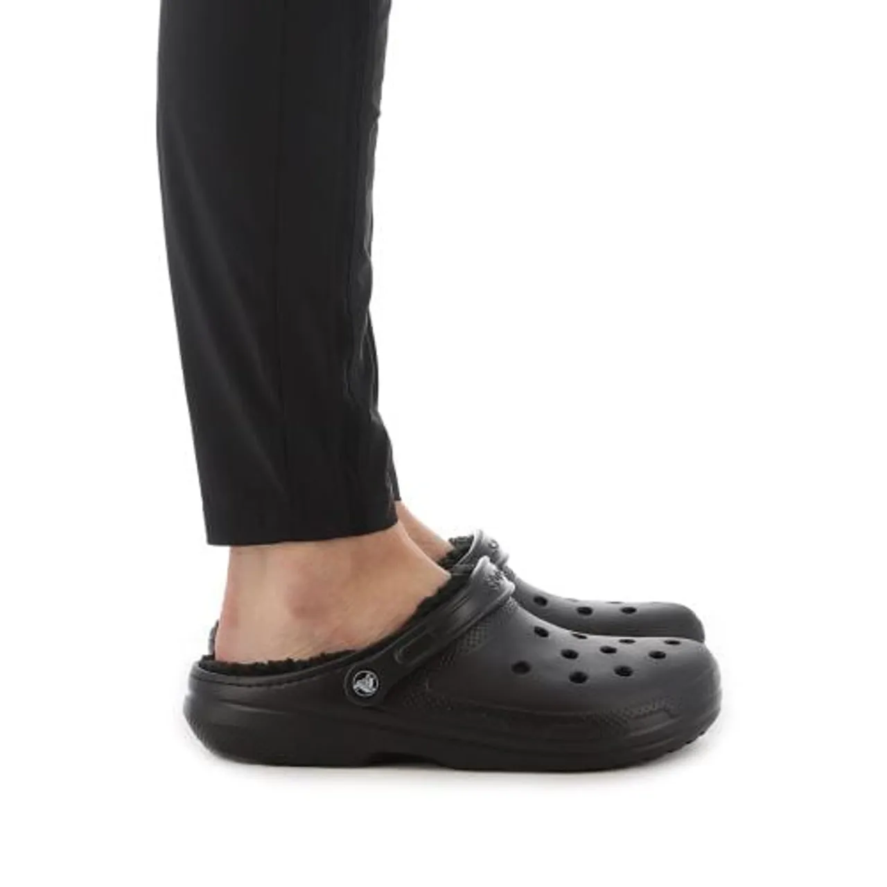 Crocs Womens Black Classic Lined Clog