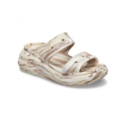 Crocs Womens Bone Multicolour Classic Crush Marbled Sandal