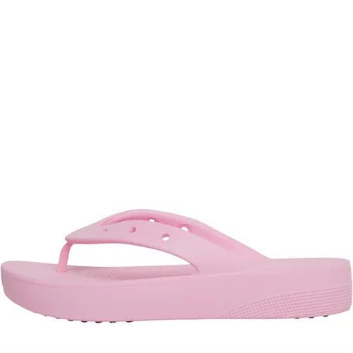 Crocs Womens Classic Platform Flip Flops Flamingo