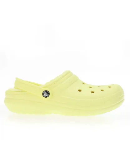 Crocs Womenss Adults Classic Lined Clog in Yellow