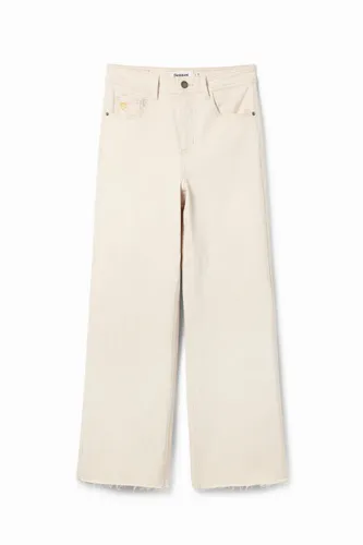 Cropped culotte jeans - WHITE - 34