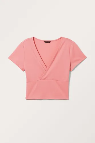 Cropped Fitted Modal Top - Pink