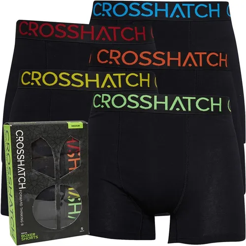 Crosshatch Mens Chasma Five Pack Boxers Black