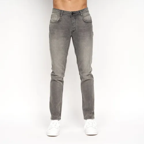 Crosshatch - Mens Sheldons Slim Fit Jeans Light Grey - W32 L32 / Light Grey