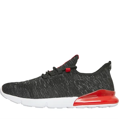 Crosshatch Mens Smitlay Trainers Black/Red