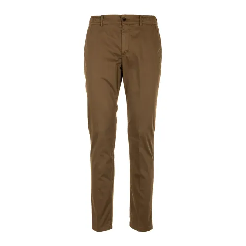 Cruna , Slim Brown Trousers ,Brown male, Sizes: