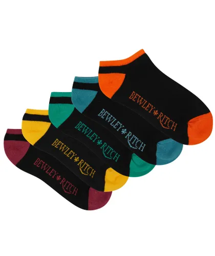 Culbo Trainer Socks 5pk Black Multi - One Size 6-11