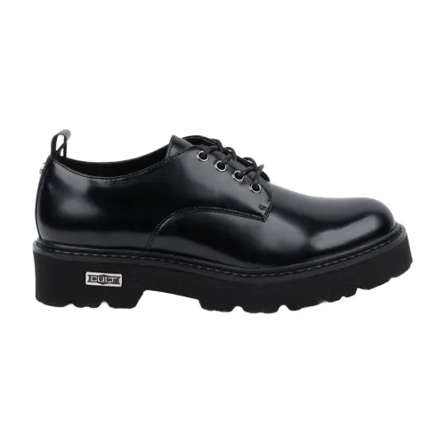 Cult , Black Brushed Calfskin Derby Shoe ,Black male, Sizes:
