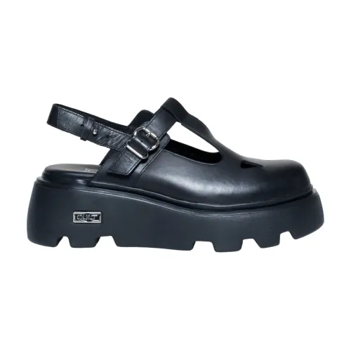 Cult , Leather Sabot Sandals Spring/Summer Collection ,Black female, Sizes: