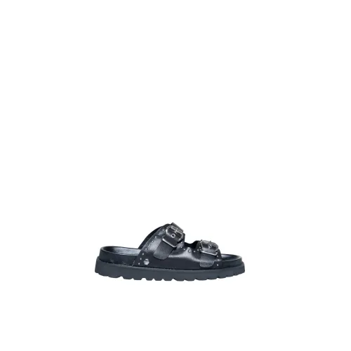 Cult , Low Leather Sandals Spring/Summer Collection ,Black female, Sizes: