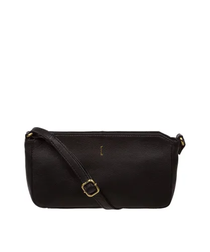 Cultured London Womens 'Christina' Black Leather Cross Body Bag - One Size