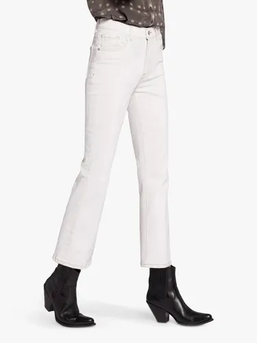 Current/Elliott The Boulevard Mid Rise Crop Bootcut Jeans - Limestone White - Female