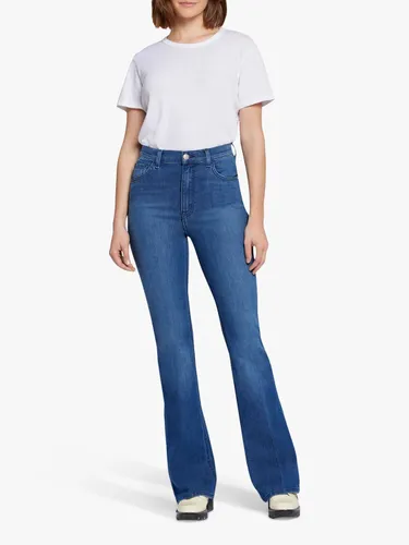 Current/Elliott The Side Street High Rise Flare Jeans - Mariposa Mid Blue - Female