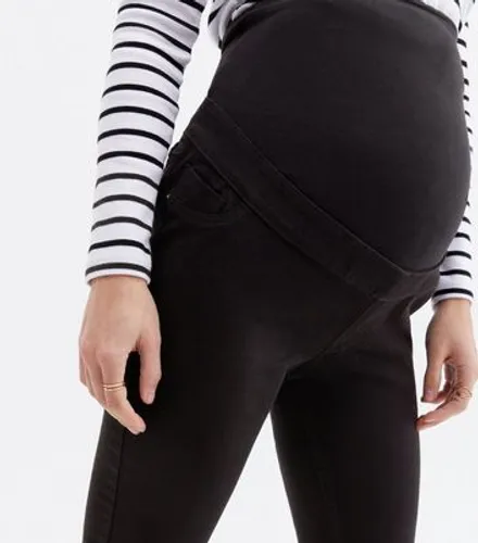 Curves Maternity Black Over Bump Lift & Shape Emilee Jeggings New Look