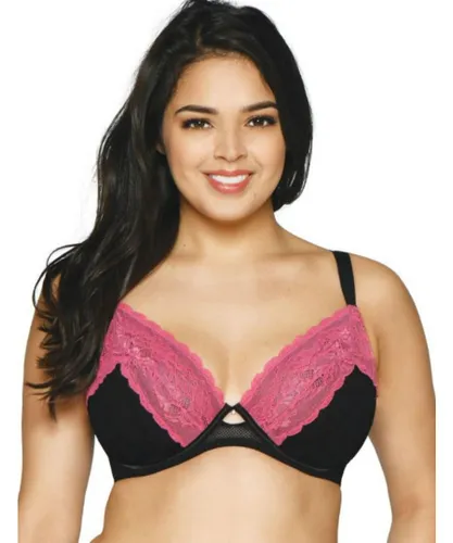 Curvy Kate Womens CK004101 In Love With Lace Plunge Bra - Black
