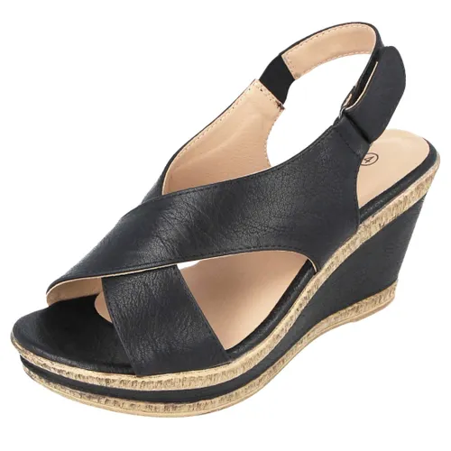 Cushion Walk Ladies Cross Over Leather Lined Slingback