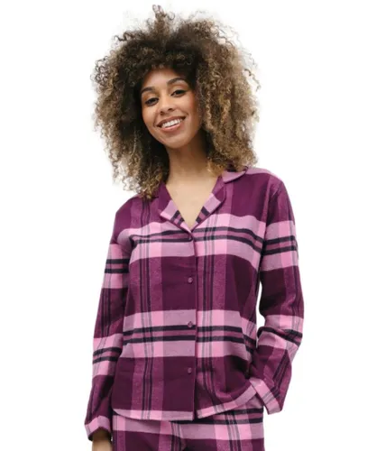 Cyberjammies Womens 9859 Eve Pyjama Top - Purple Cotton