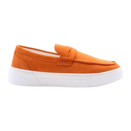 Cycleur de Luxe , Mocassin Lien - Stylish Slip-On Shoes ,Orange male, Sizes: