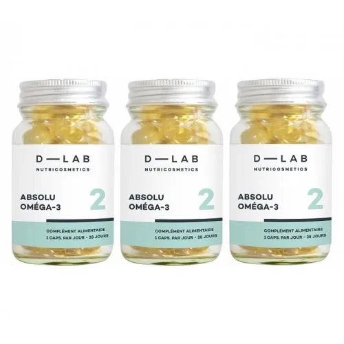 D-LAB Nutricosmetics Absolu Oméga-3 Pure Omega-3 Food Supplement 3 Months