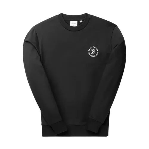 Daily Paper , Premium Cotton Sweater with Brushed Fleece Finish ,Black male, Sizes: