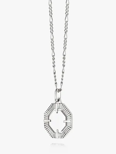 Daisy Tech London EstÃ©e Lalonde Personalised Octagonal Pendant Necklace - Silver - Female