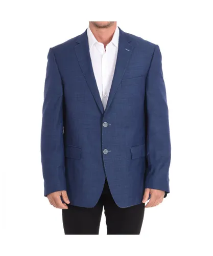 Daniel Hechter Mens Classic collar lapel jacket 100113-40303 man - Blue Wool