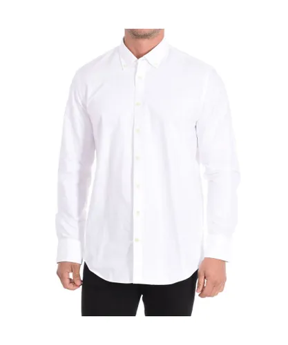 Daniel Hechter Mens Long sleeve shirt 182642-60511 - White Cotton