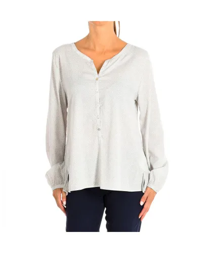 Daniel Hechter Womens Long sleeve blouse 78854-88618 woman - Grey