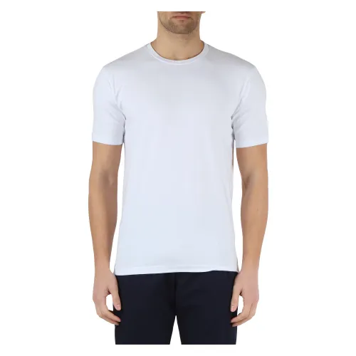 Daniele Alessandrini , Grey Cotton T-shirt with Logo Print ,White male, Sizes: