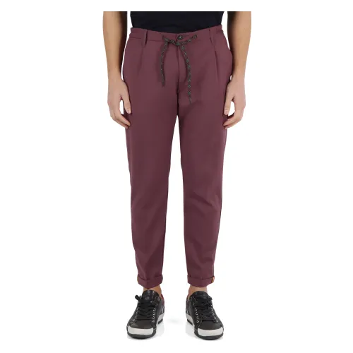 Daniele Alessandrini , Mens Couture: Viscose Blend Pants with Pleats ,Purple male, Sizes: