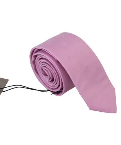 Daniele Alessandrini Mens Stunning Silk Necktie Accessory - Pink - One