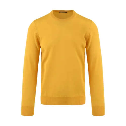 Daniele Alessandrini , Yellow Sweaters for Men ,Yellow male, Sizes: