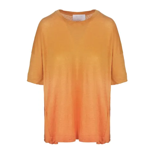 Daniele Fiesoli , Casual T-shirt in DD 4434 style ,Orange female, Sizes:
