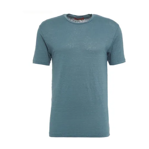 Daniele Fiesoli , Men's Clothing T-Shirts & Polos Blue Ss24 ,Blue male, Sizes: