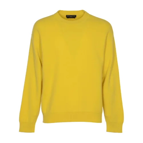 Daniele Fiesoli , Yellow Sweaters with Paricollo Punto Piquet ,Yellow male, Sizes: